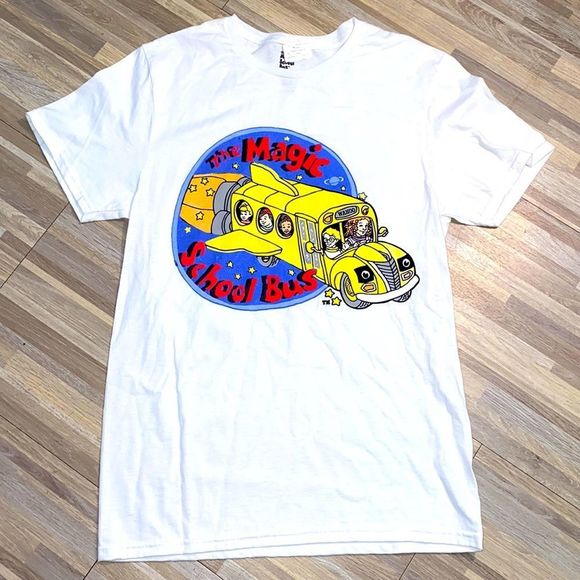 The magic school bus t shirt nostalgia ride on the yellow school bus unisex - Picture 4 of 4